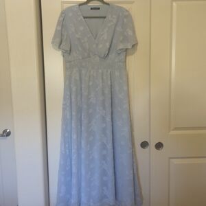Elegant Light Blue Women's Dress
